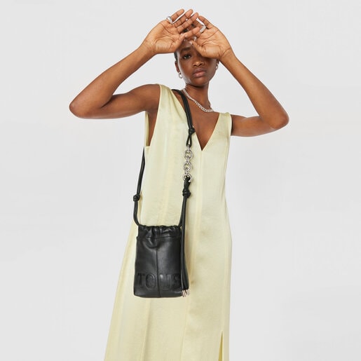 Black leather TOUS Cloud Mini handbag