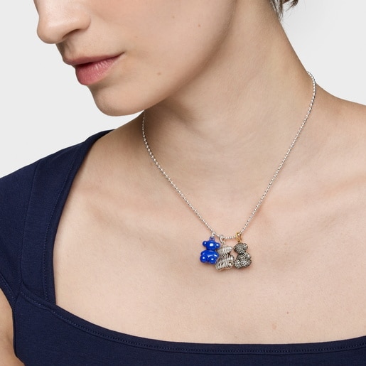 ロールドシルバーを使用したベア・ペンダントトップ Bold Bear