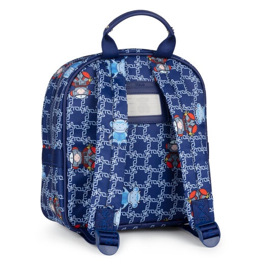 Kleiner Rucksack School Logogram in Blau