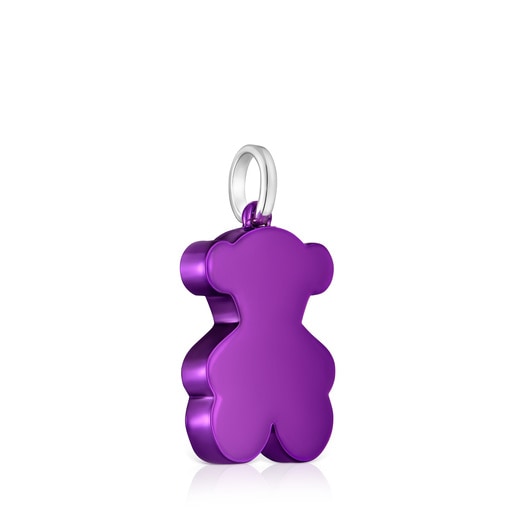 Medium lilac-colored steel bear Pendant Sweet Dolls