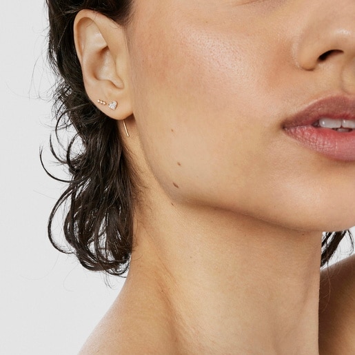 Piercing de oreja tira de oro y diamantes Les Classiques