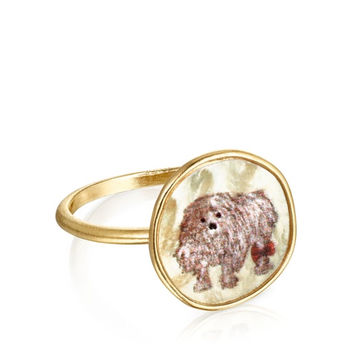 La XIII Ring in Silver Vermeil with Mother-of-Pearl