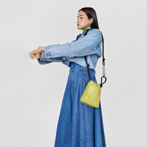 Mini sac en cuir citron vert TOUS Cloud