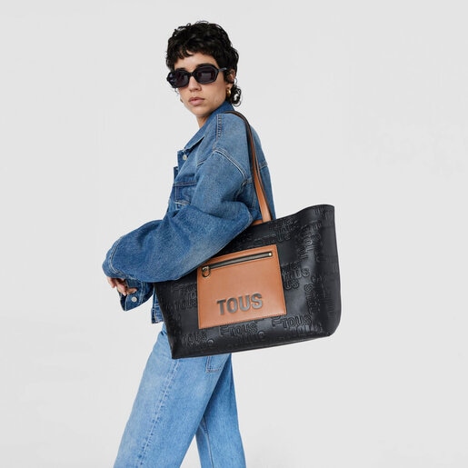 Medium black and brown Tote bag TOUS Nanda | TOUS