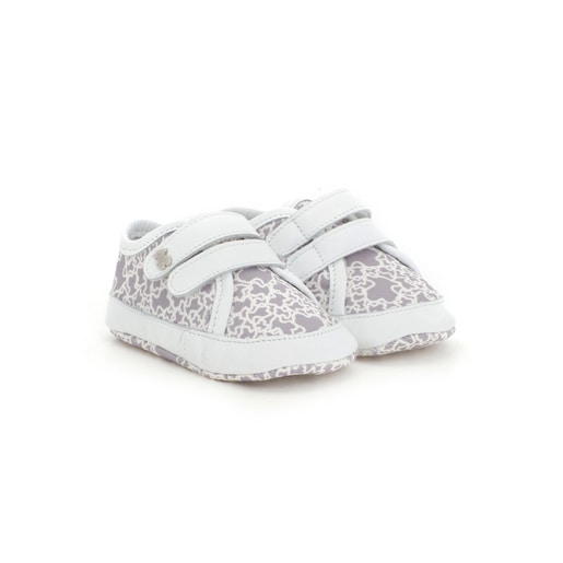Kaos Mini Run baby canvas sport shoes in grey