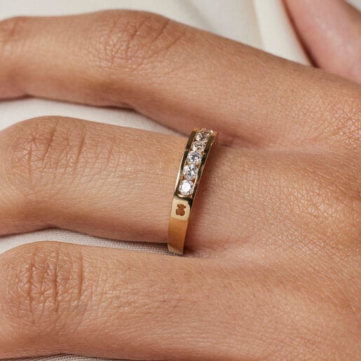 Gold TOUS Diamond Ring with Diamonds