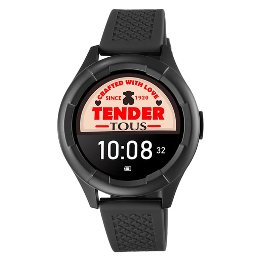 Reloj smartwatch Smarteen Connect Sport con correa de silicona negra