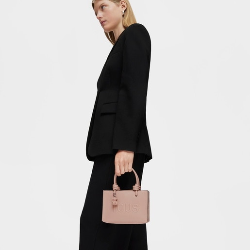 תיק מיני אופקי TOUS La Rue New בצבע חום-אפרפר