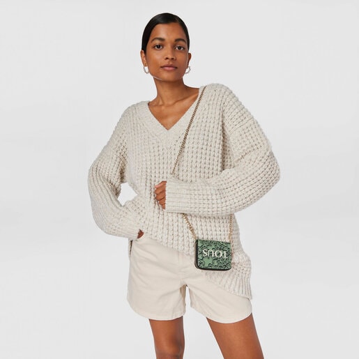 Monedero colgante caqui TOUS Kaos Mini Evolution