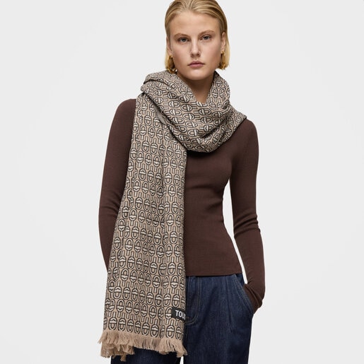 Foulard TOUS MANIFESTO Essence in Taupe