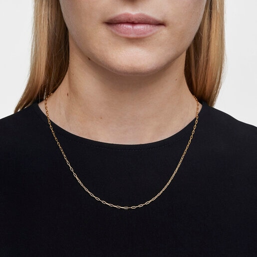 Choker with 18kt gold plating over silver and oval rings measuring 50 cm TOUS Basics