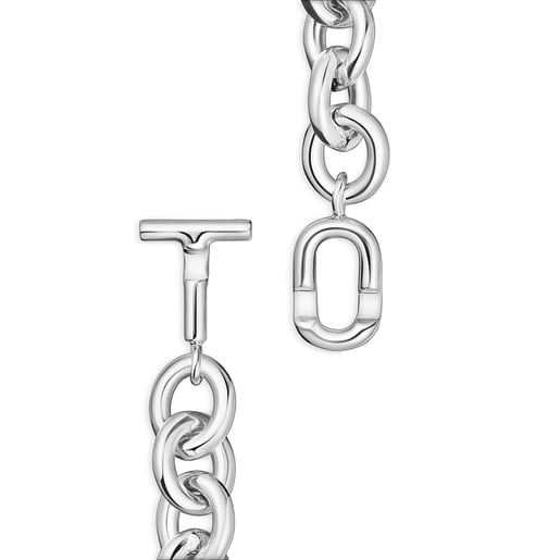 Srebrna bransoletka łańcuszkowa TOUS MANIFESTO 19 cm