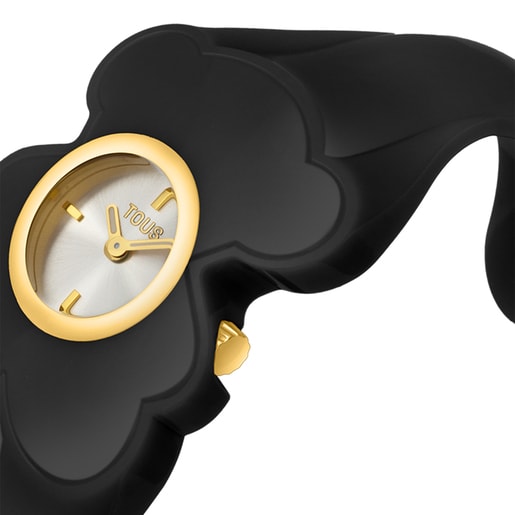 Gold-colored steel Analog watch with smoked brown polycarbonate T. L Bear Folks