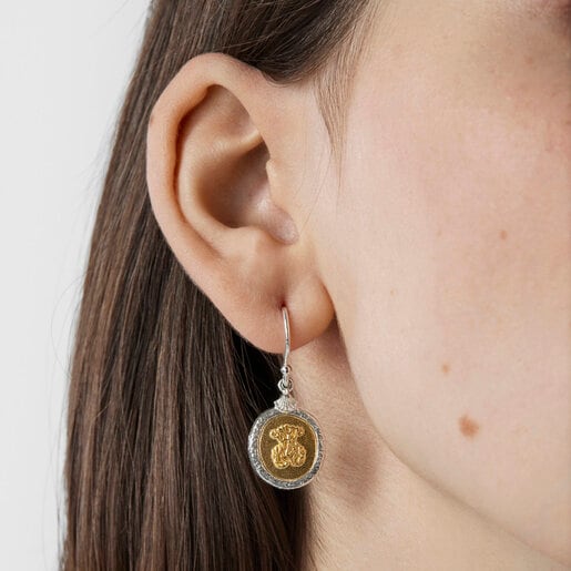 Короткие серьги с камеей Oceaan двух оттенков