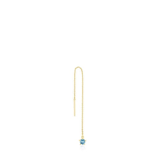 Gold Single earring with topaz Cool Joy