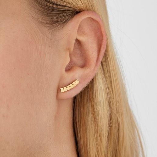 Silver vermeil Straight bears Earrings