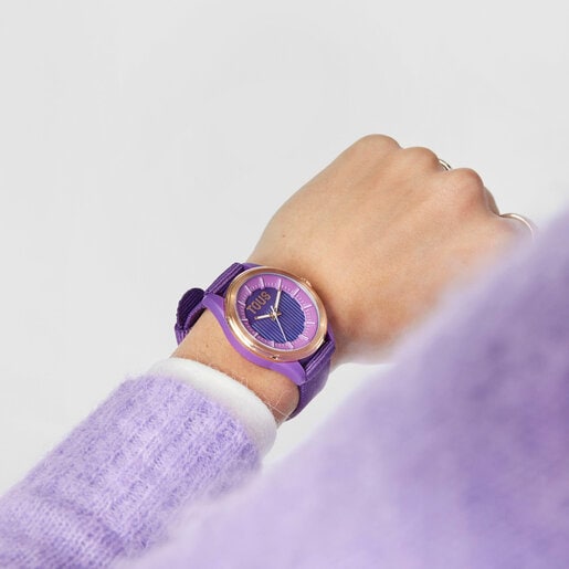 Purple solar-powered Analogue watch Vibrant Sun | TOUS