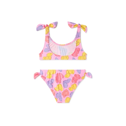 Bikini de menina Aqua cor-de-rosa