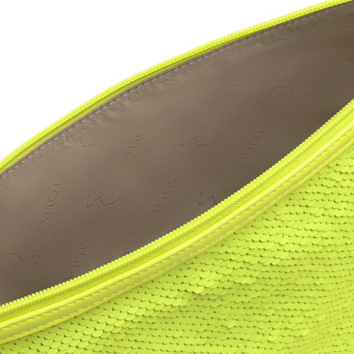Bolsa Pequeña Kaos Shock Sequins Amarillo Fluorescente