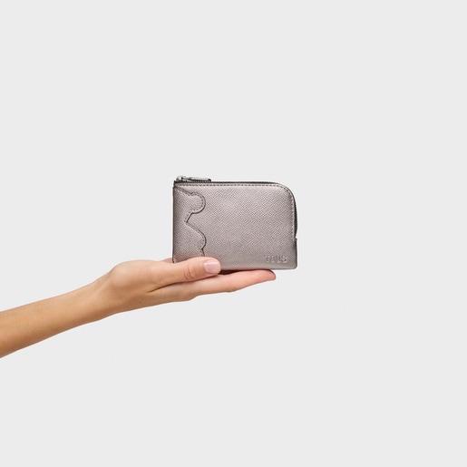 Monedero plateado TOUS Bear