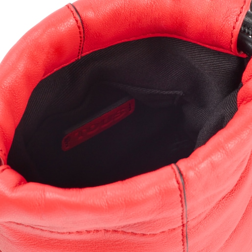 Coral-colored leather TOUS Cloud Mini handbag