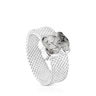 Bague Mesh Color en Argent et Quartz Tourmaline