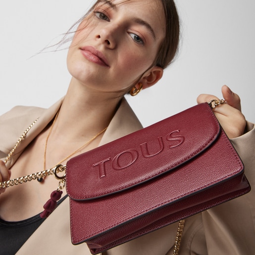 Маленькая бордовая сумка-кроссбоди T Pop