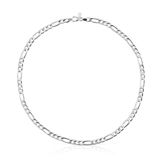 Silver mixed curb-chain Choker TOUS Chain