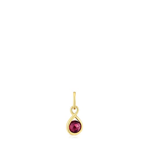 Silver vermeil Pendant with rhodolite Alma Motif | TOUS