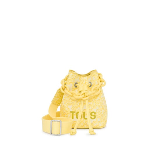 Yellow Kaos Mini Evolution Bucket bag | TOUS