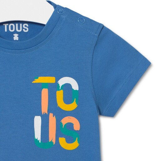 T-shirt with rear TOUS letters in Casual blue