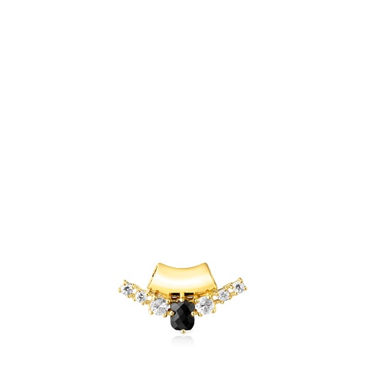 Silver Vermeil Glaring Pendant with Onyx and Zirconia | TOUS