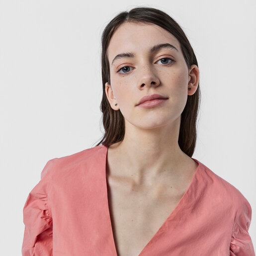 Rose Vermeil Silver TOUS Motif Earrings with Spinels and Heart motif