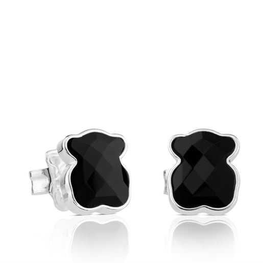 Silver Earrings with faceted onyx TOUS Color | TOUS