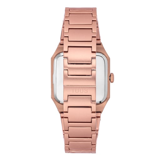 Montre analogique avec bracelet en aluminium rose gold et zirconiums Karat Squared