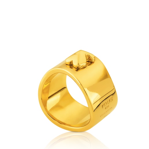 Anillo Rolling con baño de oro 18 kt sobre plata