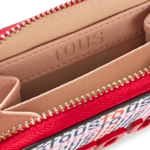 Porte-monnaie TOUS Cecilia beige et rouge