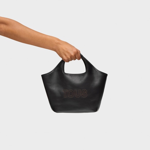 Medium black leather Tote bag TOUS Lirio