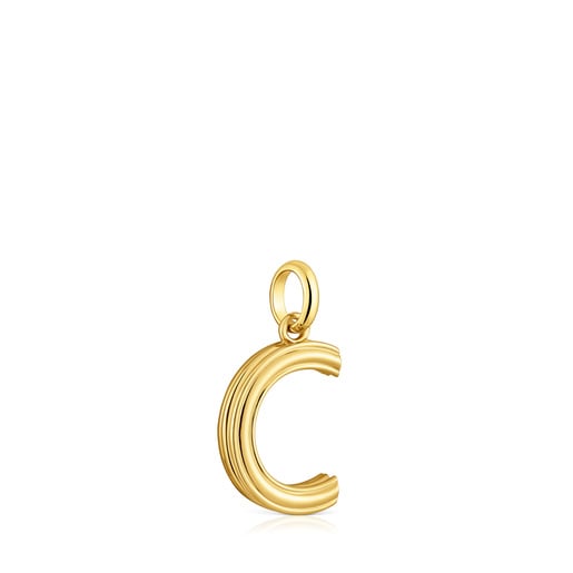 Medium 18kt gold plating over silver letter C Pendant TOUS Alphabet