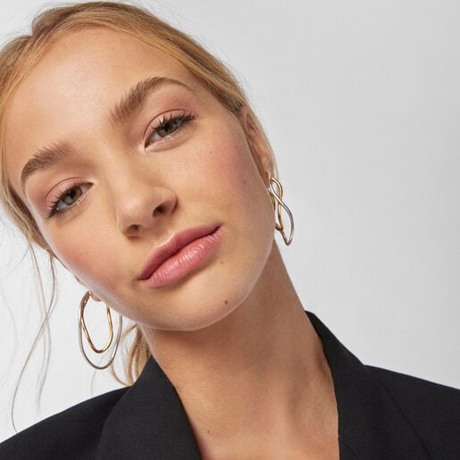 Hav bicolor ellipse Earrings