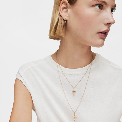 Large gold cross-motif Pendant Basics