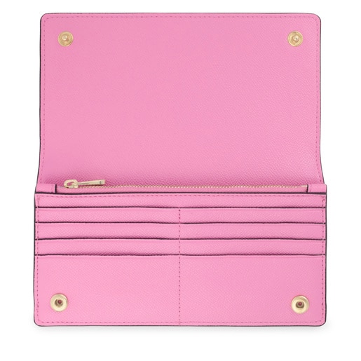 Μεγάλο πορτοφόλι TOUS Brenda σε σκούρο ροζ χρώμα