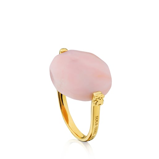 Позолоченное серебряное кольцо Terra с опалом