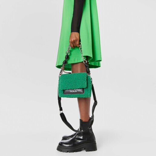 Small green TOUS Empire Fur Crossbody bag