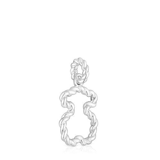 Twisted Pendant with bear silhouette