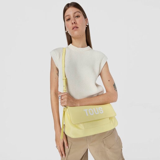 Sac à bandoulière jaune moyen TOUS Maya