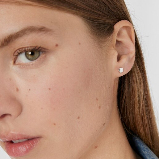 シルバーのピアス3個セット Bold Motif