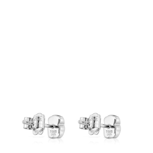 Boucles d’oreilles ourson en argent et onyx 6 mm TOUS Icon Color