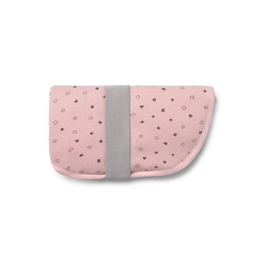 Bear-shaped travel changing mat in Mini pink