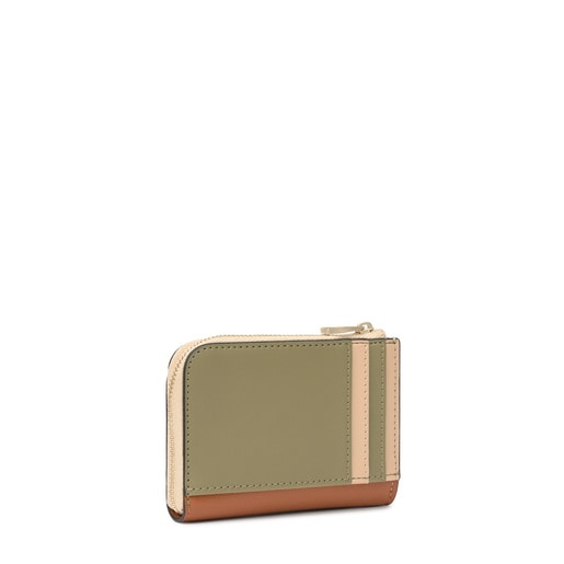 Camel-colored Change purse-cardholder TOUS Kaos Icon